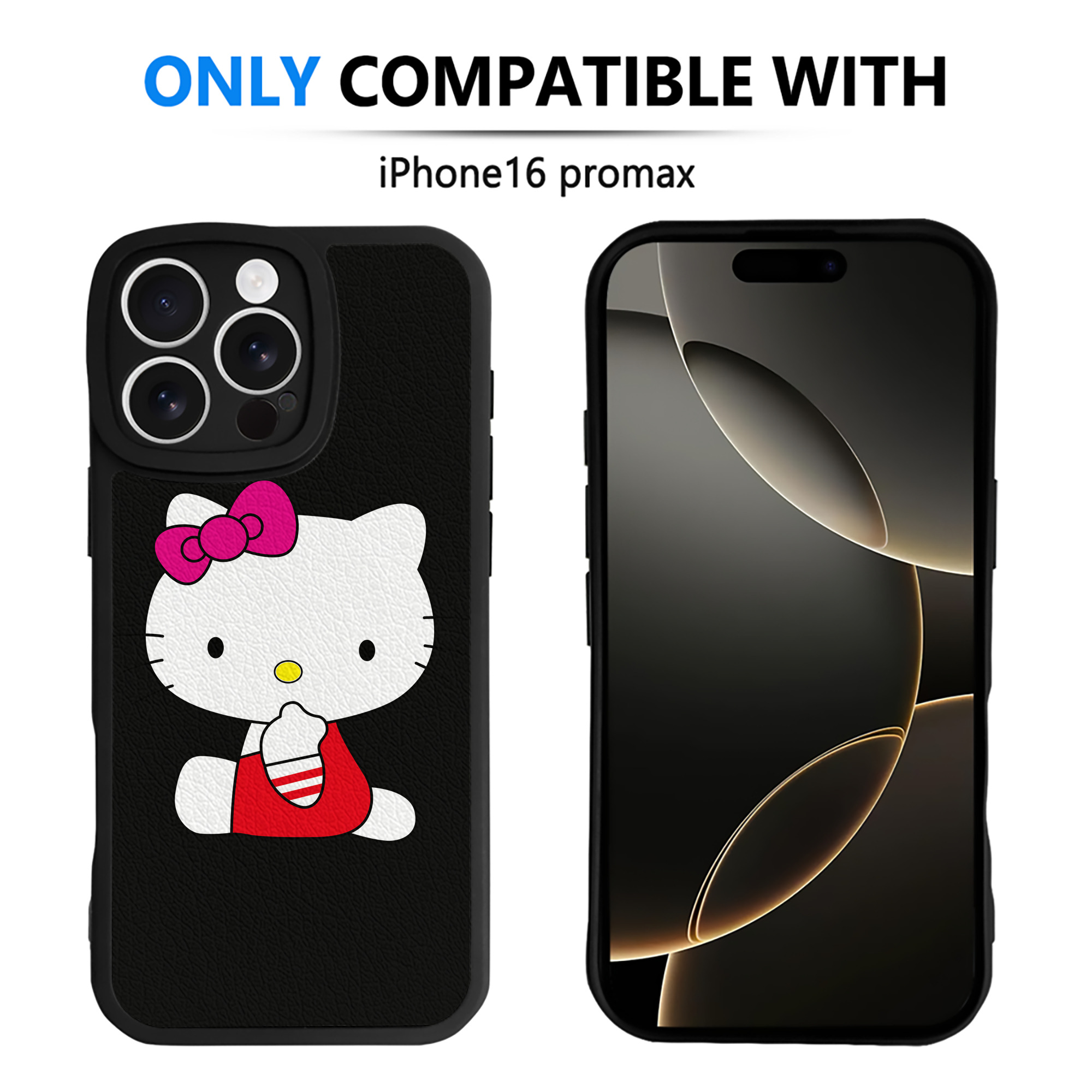 （画像用） Hello Kitty ハローキティ 【iPhone 16シリーズ対応】シリコンスマホケース（レザー調） 材質：シリコン